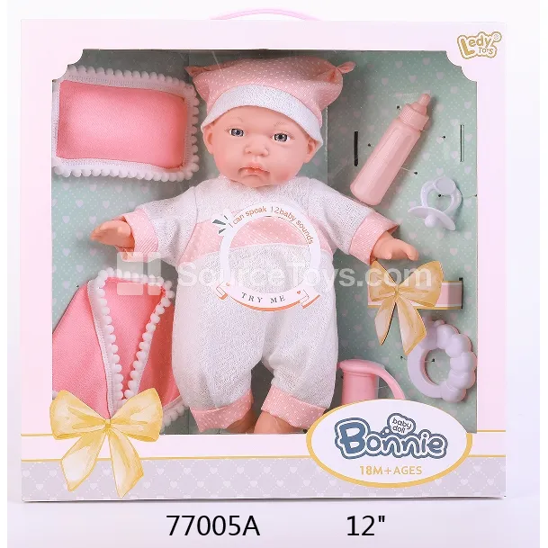 12-inch Vinyl Doll with Soft Body, 12 Sounds, and Accessories 12-inch Vinyl Doll with Soft Body, 12 Sounds, and Accessories