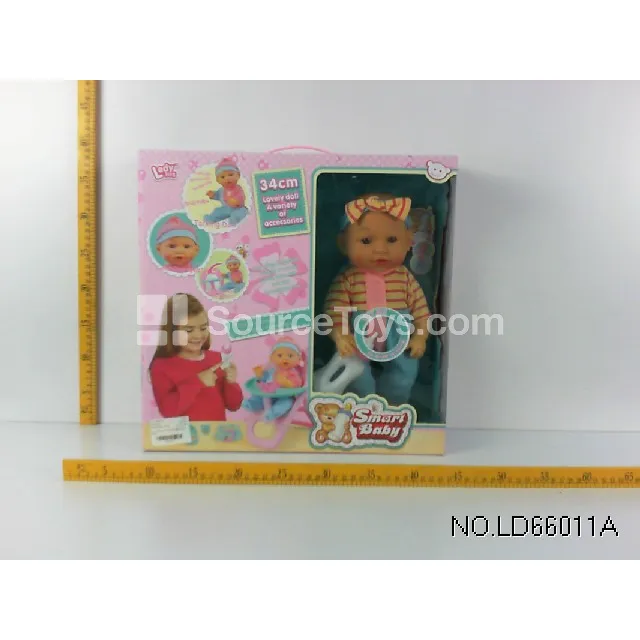 14-inch Vinyl Doll with Drinking & Wetting Sound, High Chair & Potty Accessories 14-inch Vinyl Doll with Drinking & Wetting Sound, High Chair & Potty Accessories