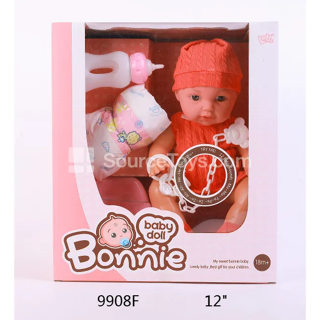 12-inch Vinyl Doll with Drinking & Wetting Functions, Includes Bottle, Potty, Diaper & Pacifier Chain 12-inch Vinyl Doll with Drinking & Wetting Functions, Includes Bottle, Potty, Diaper & Pacifier Chain