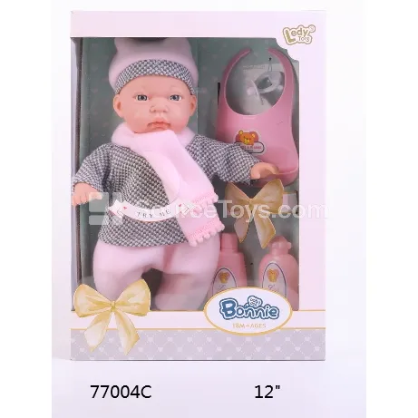 12-inch Vinyl Doll with Fabric Body, Winter Outfit, Boy Doll, 12 Sounds, IC Accessories
