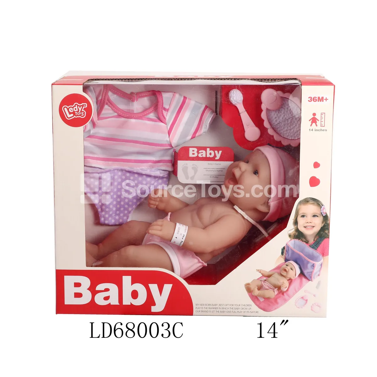 14-inch Vinyl Newborn Baby Doll with Clothes