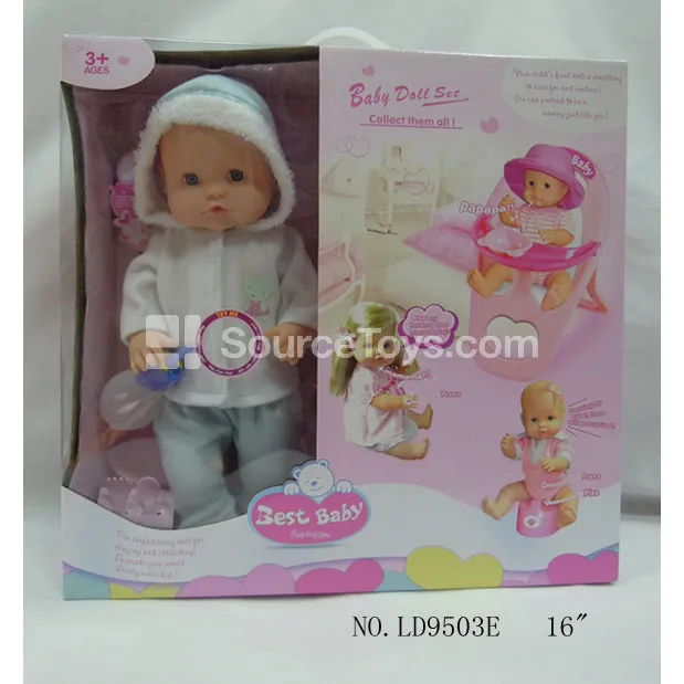 16" Multifunctional Vinyl Figure Doll with Winter Outfit Set (12 Sounds IC) 16