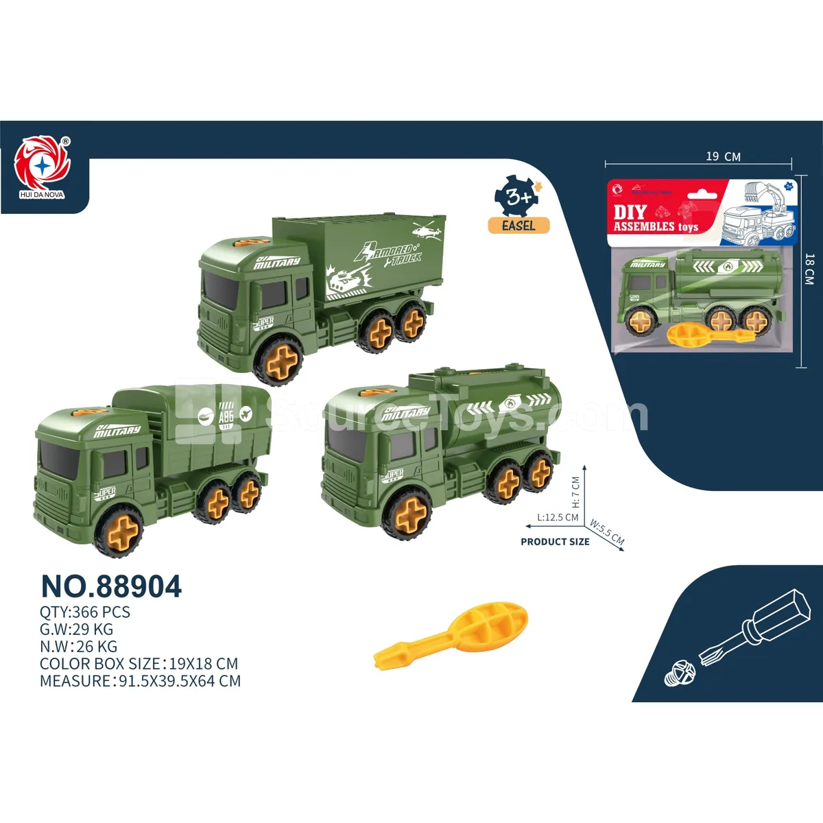 Disassembly Military Transport Truck