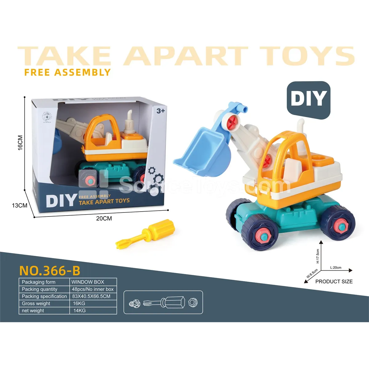 Take-Apart Construction Vehicle