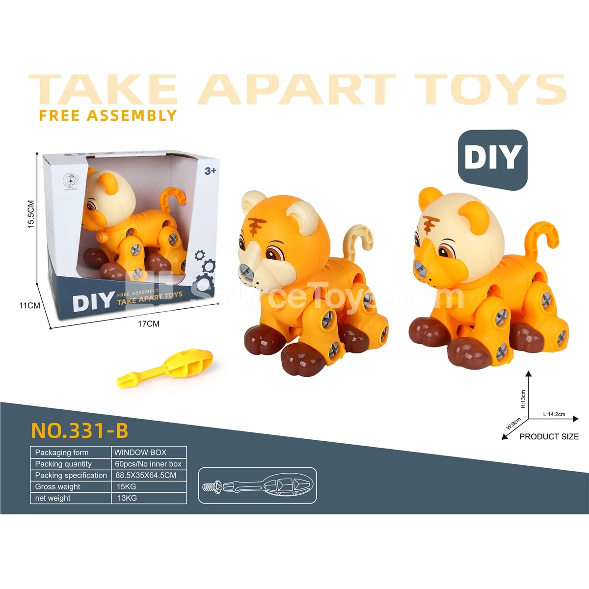 Disassembly Tiger Vinyl Figure Disassembly Tiger Vinyl Figure