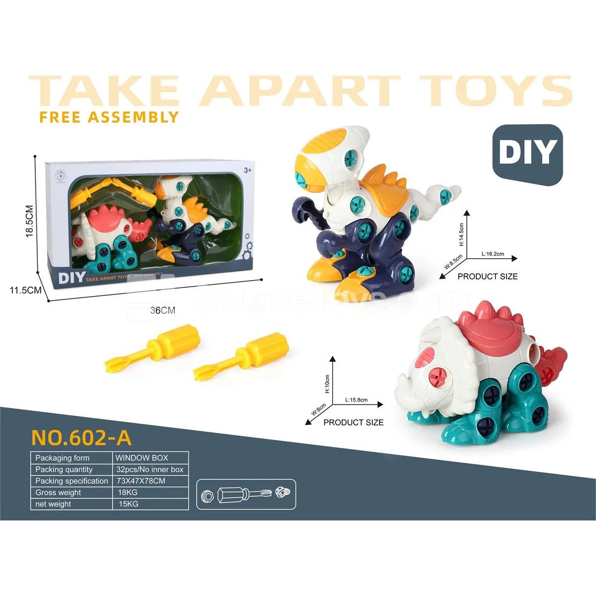 Disassembly T-Rex & Horned Dinosaur Set Disassembly T-Rex & Horned Dinosaur Set