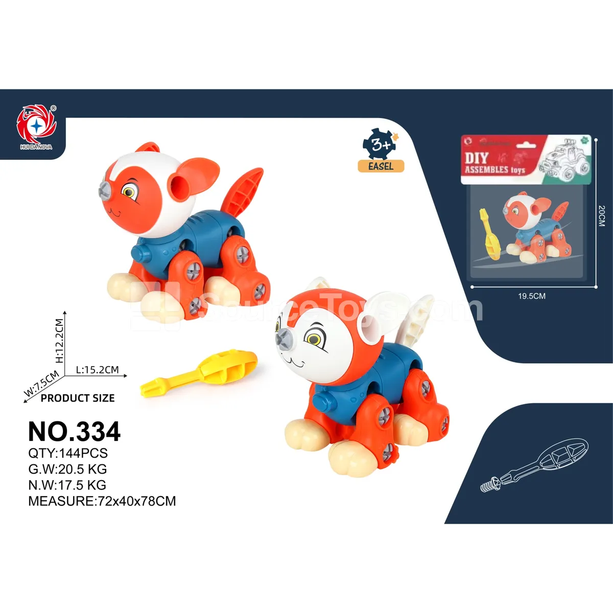 Disassembly Fox Toy