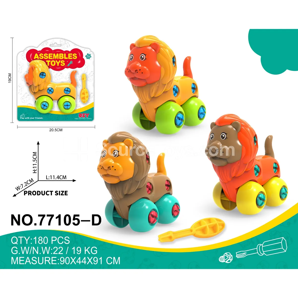 Take-Apart Creative Lion Toy Take-Apart Creative Lion Toy