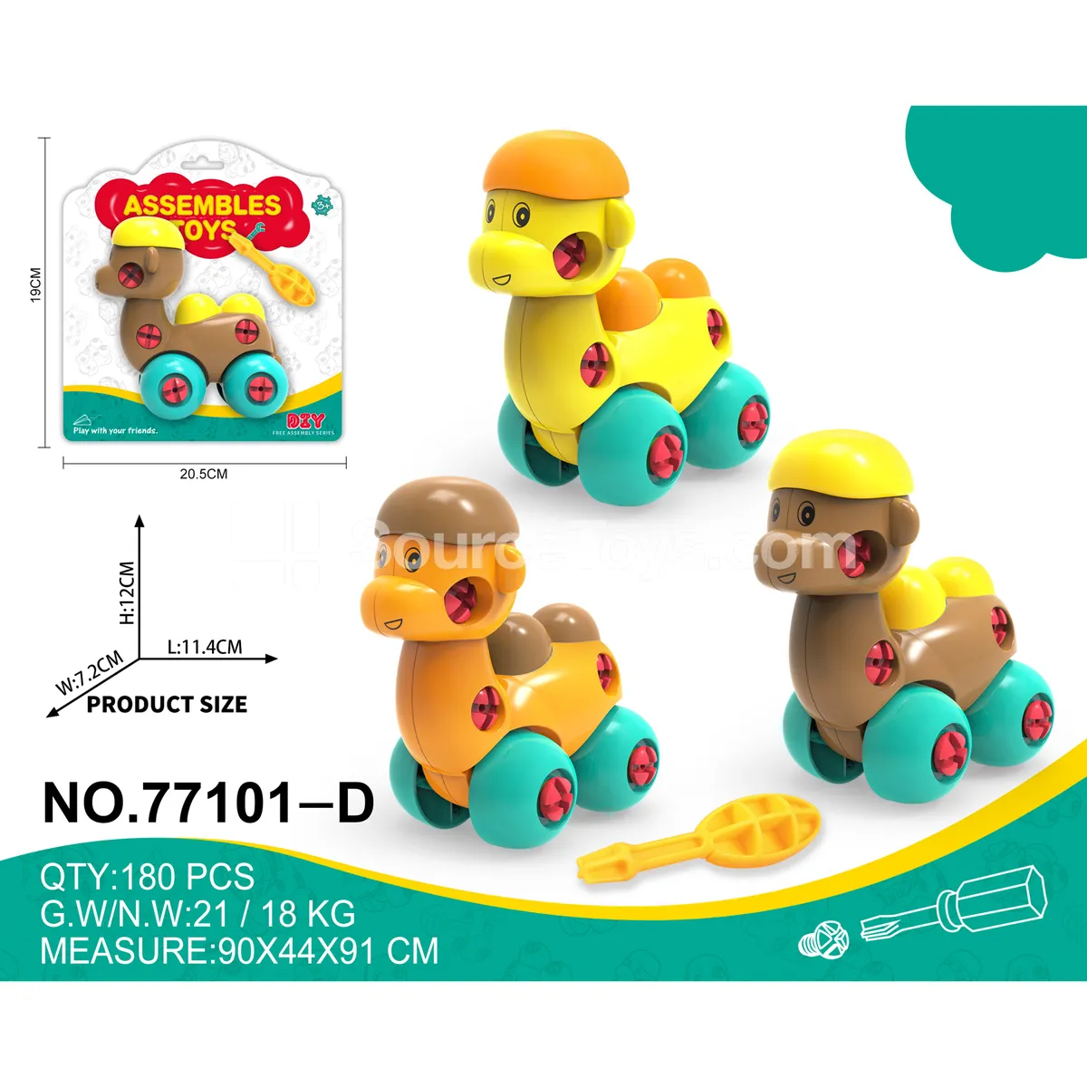 Disassembly Creative Cartoon Camel Toy Disassembly Creative Cartoon Camel Toy