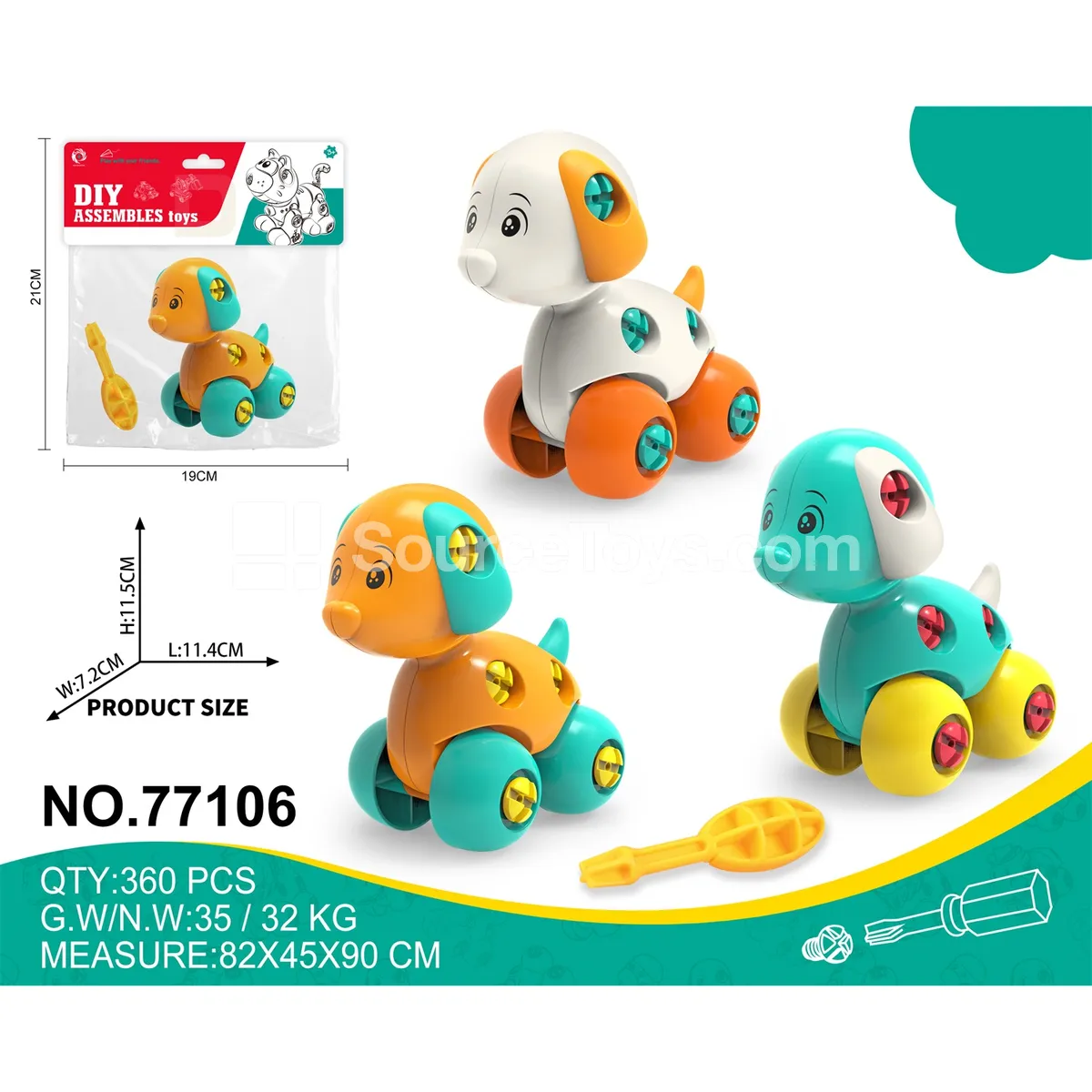 DIY Assembly Cartoon Dog DIY Assembly Cartoon Dog