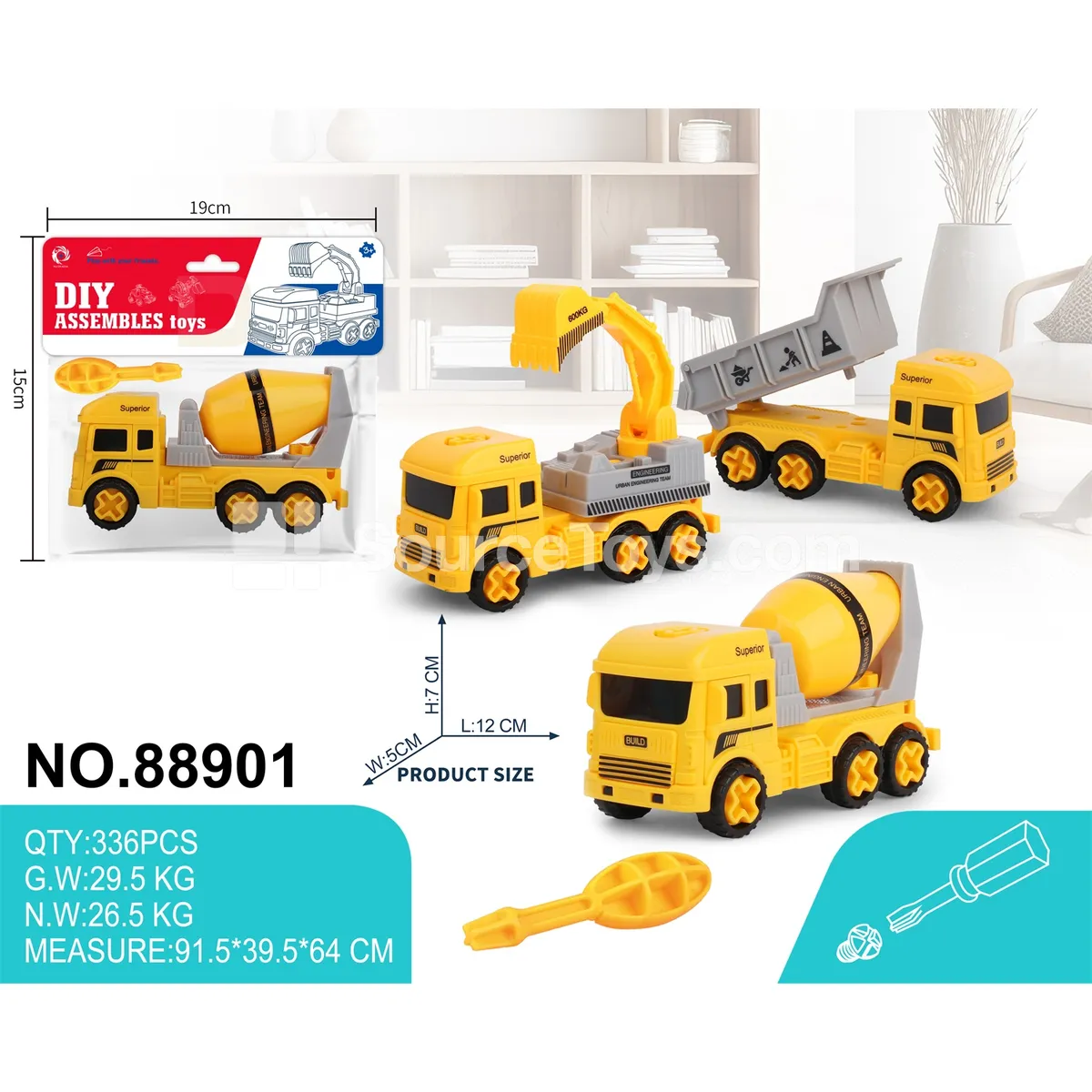 Take-Apart Construction Vehicle