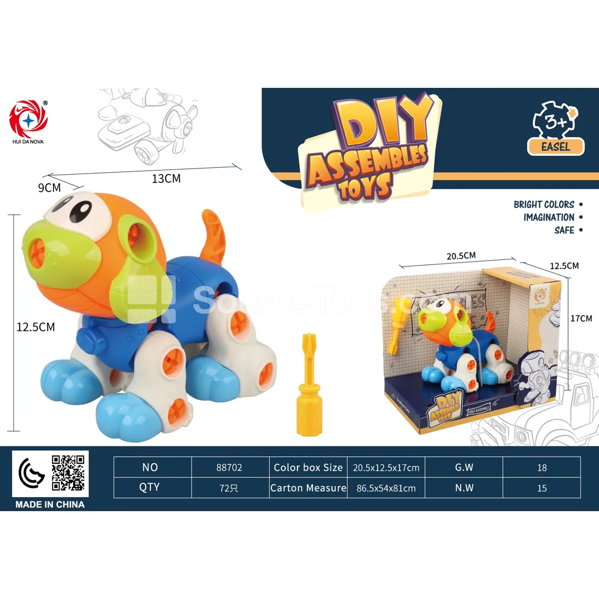 DIY Educational Assembly Dog Toy