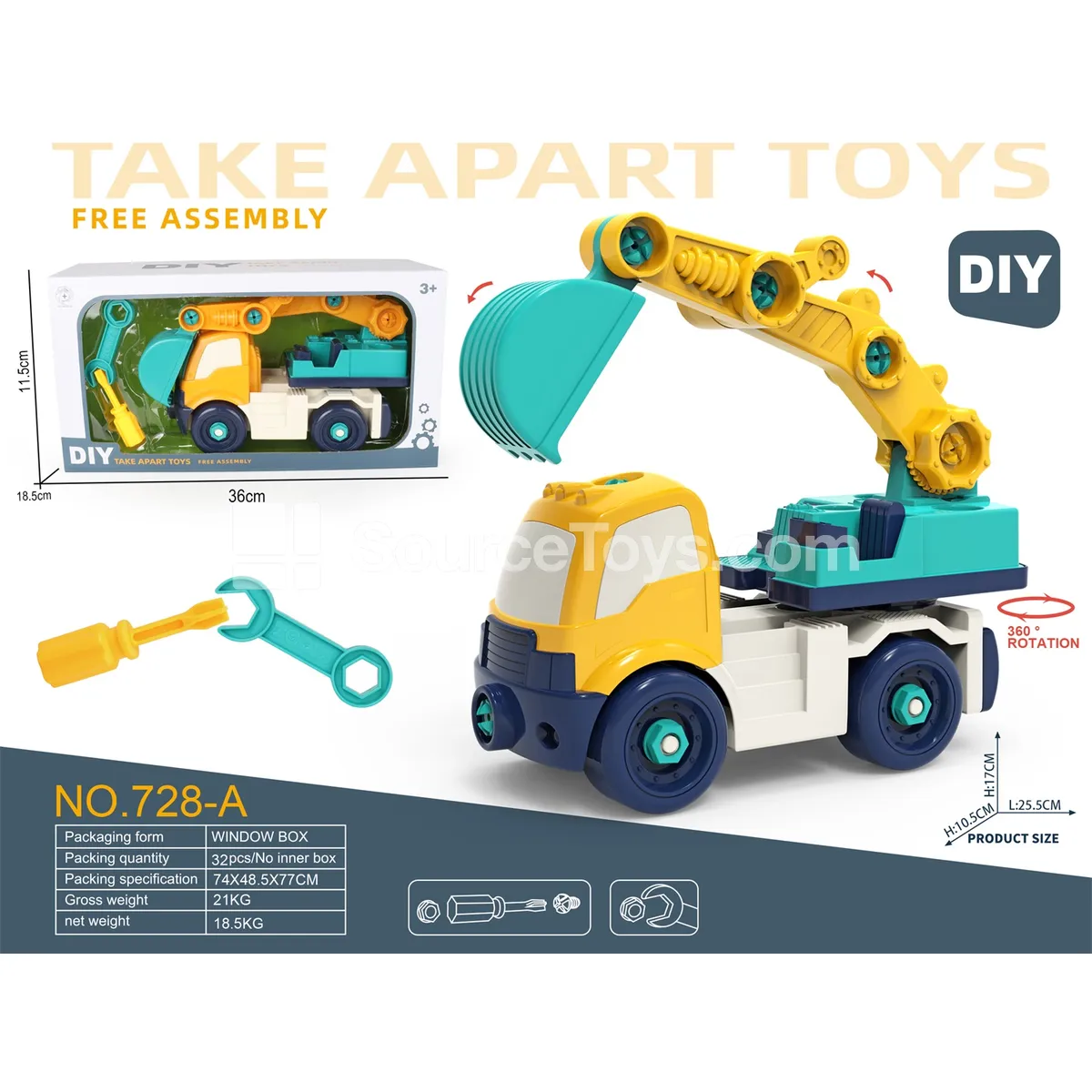 Take-Apart Construction Vehicle (Excavator) Take-Apart Construction Vehicle (Excavator)