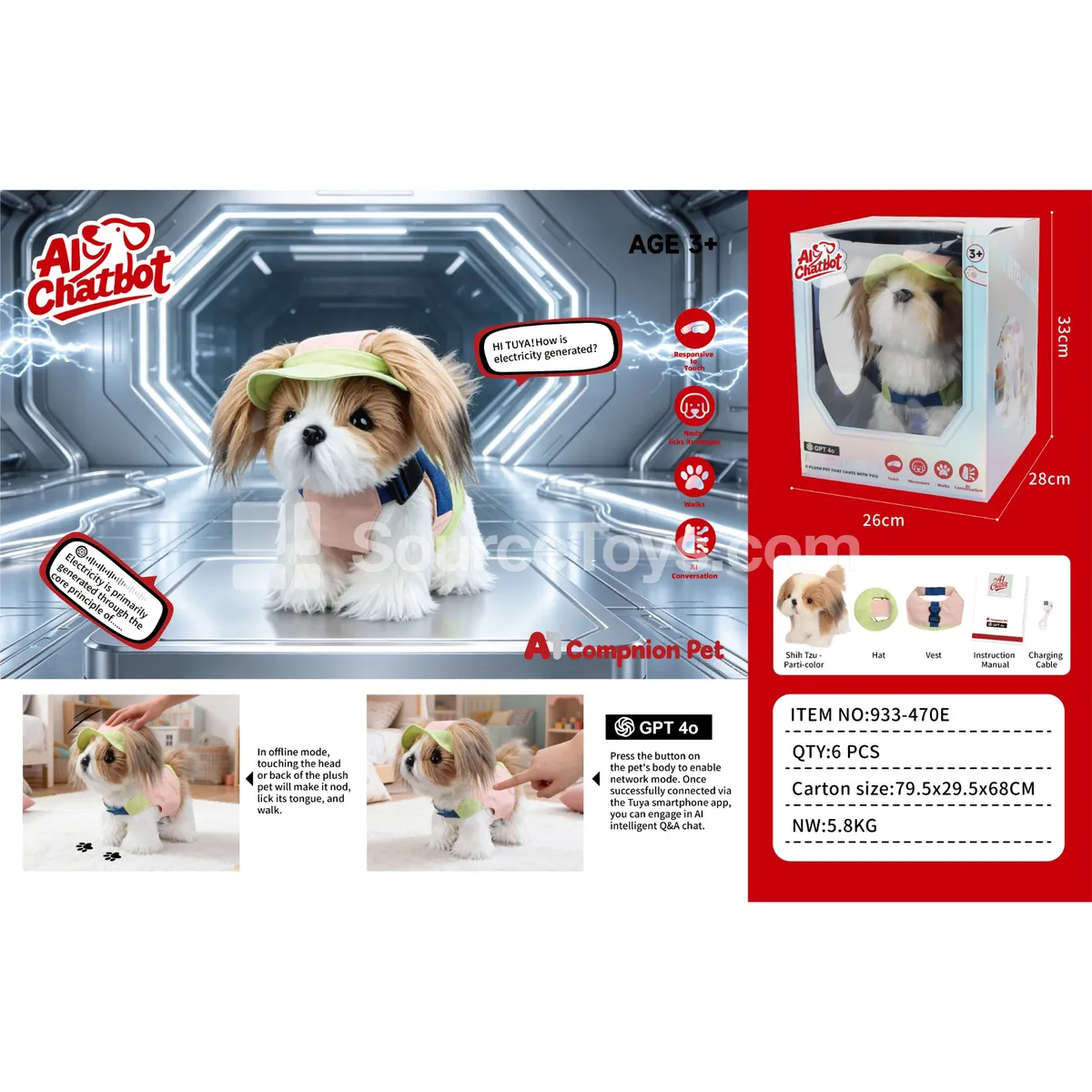 Electric Plush AI Smart Walking Dog Electric Plush AI Smart Walking Dog