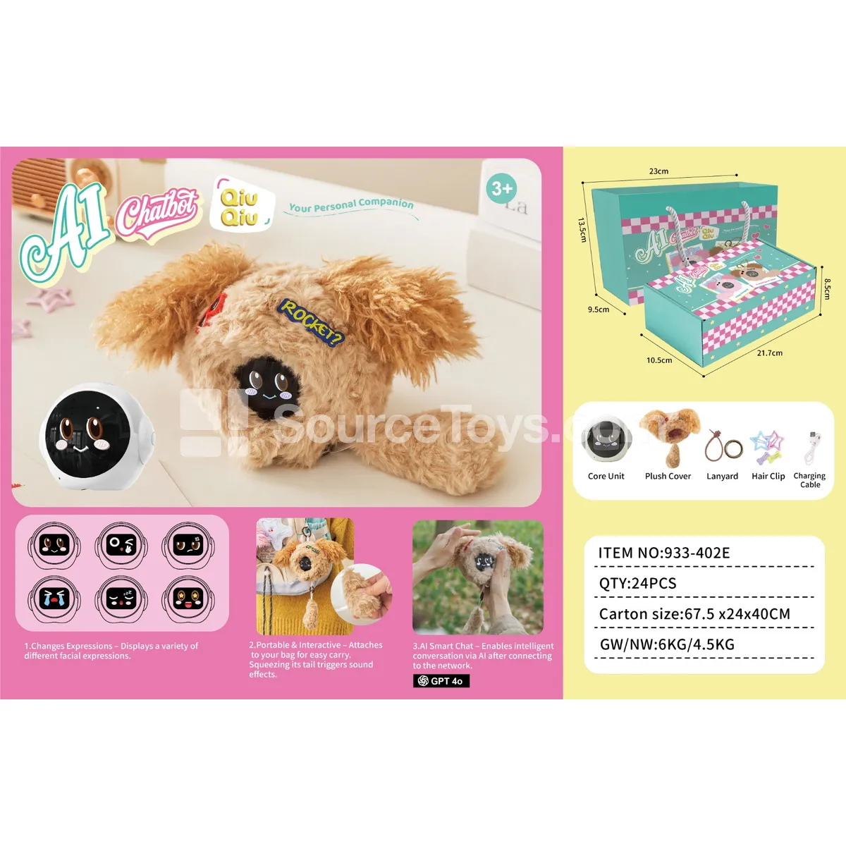 Electric Plush AI Smart Brown Bear