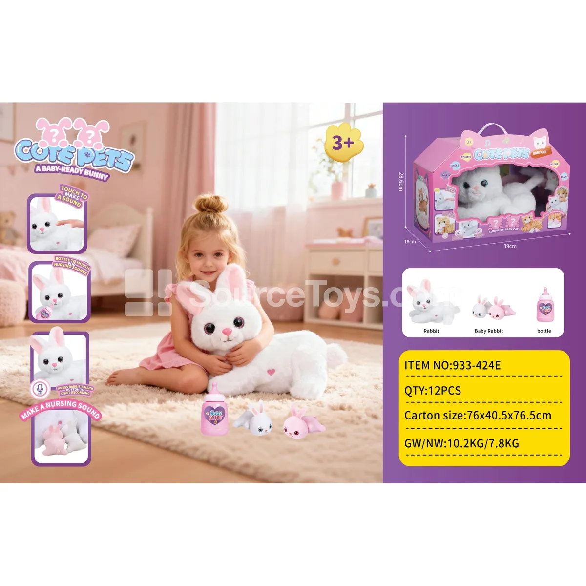 Electric Plush Surprise Birth-giving White Rabbit Electric Plush Surprise Birth-giving White Rabbit