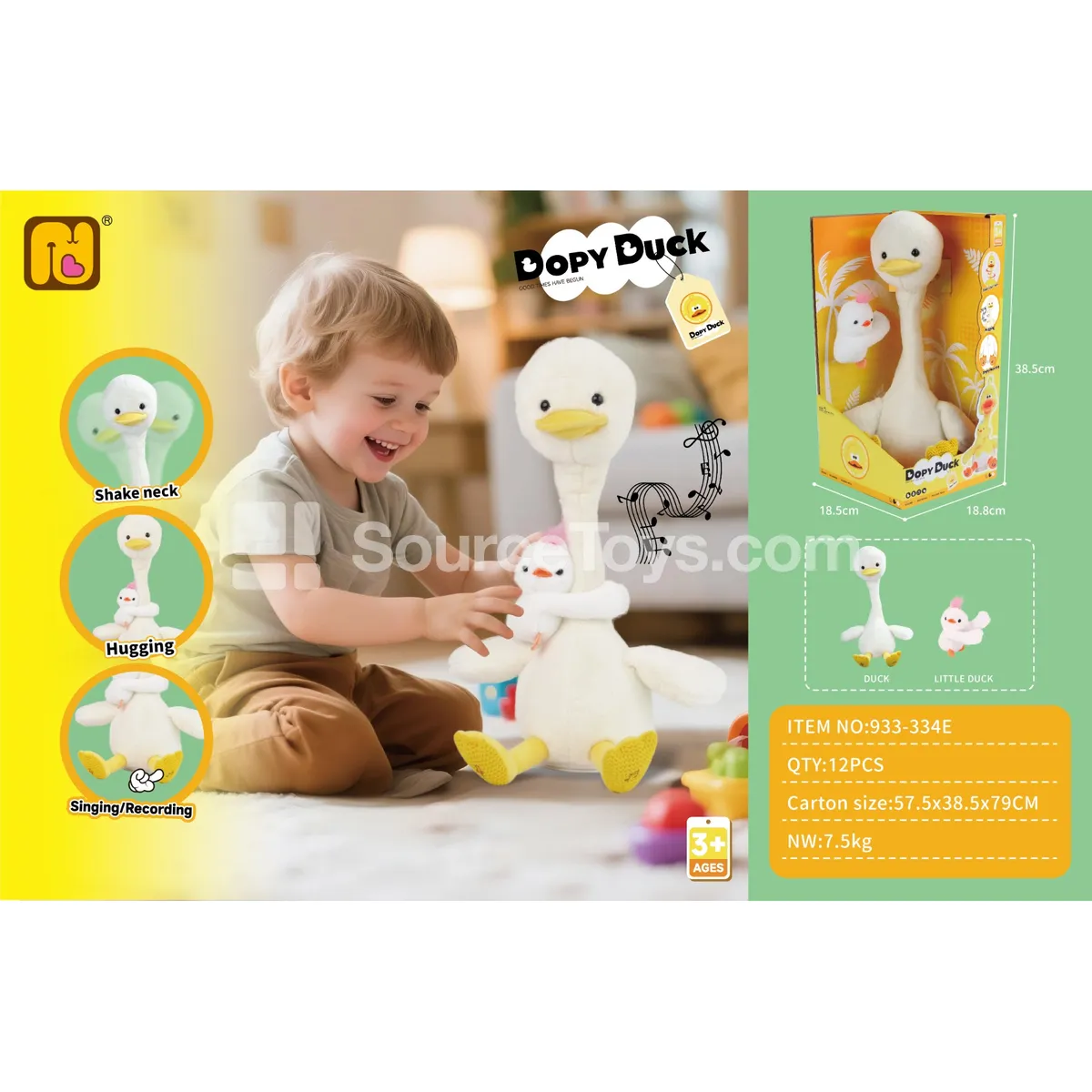 Cute Mother and Baby Duck Vinyl Figure (White)