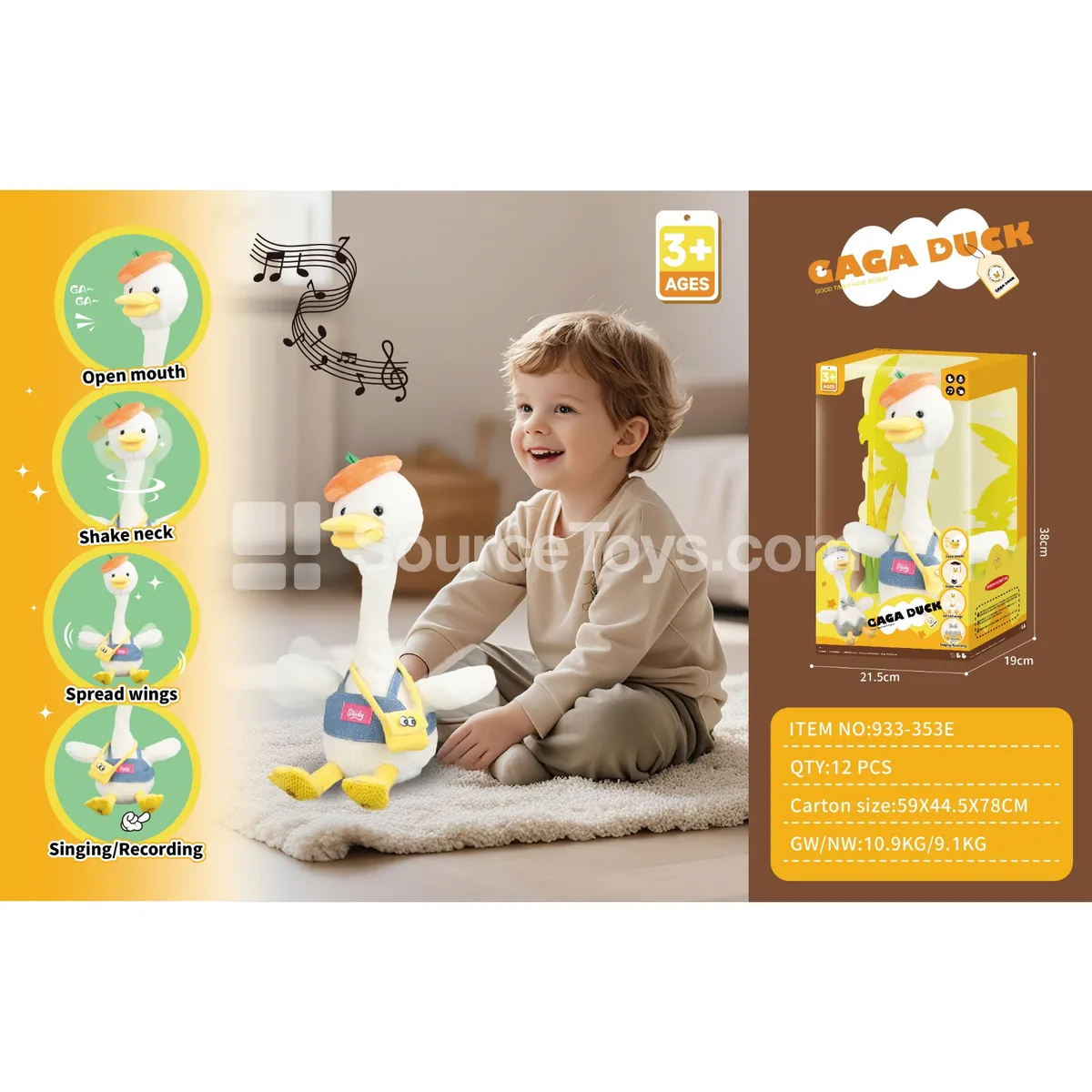 Electric Plush Quacking Duck