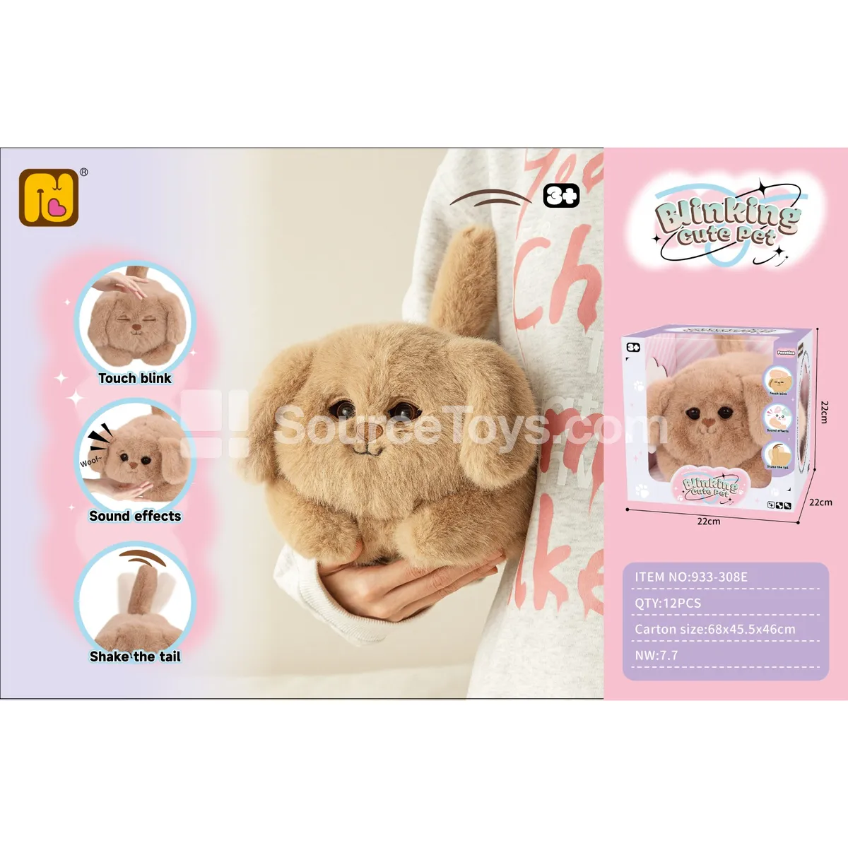 Electric Touch Blinking Labrador Dog Toy