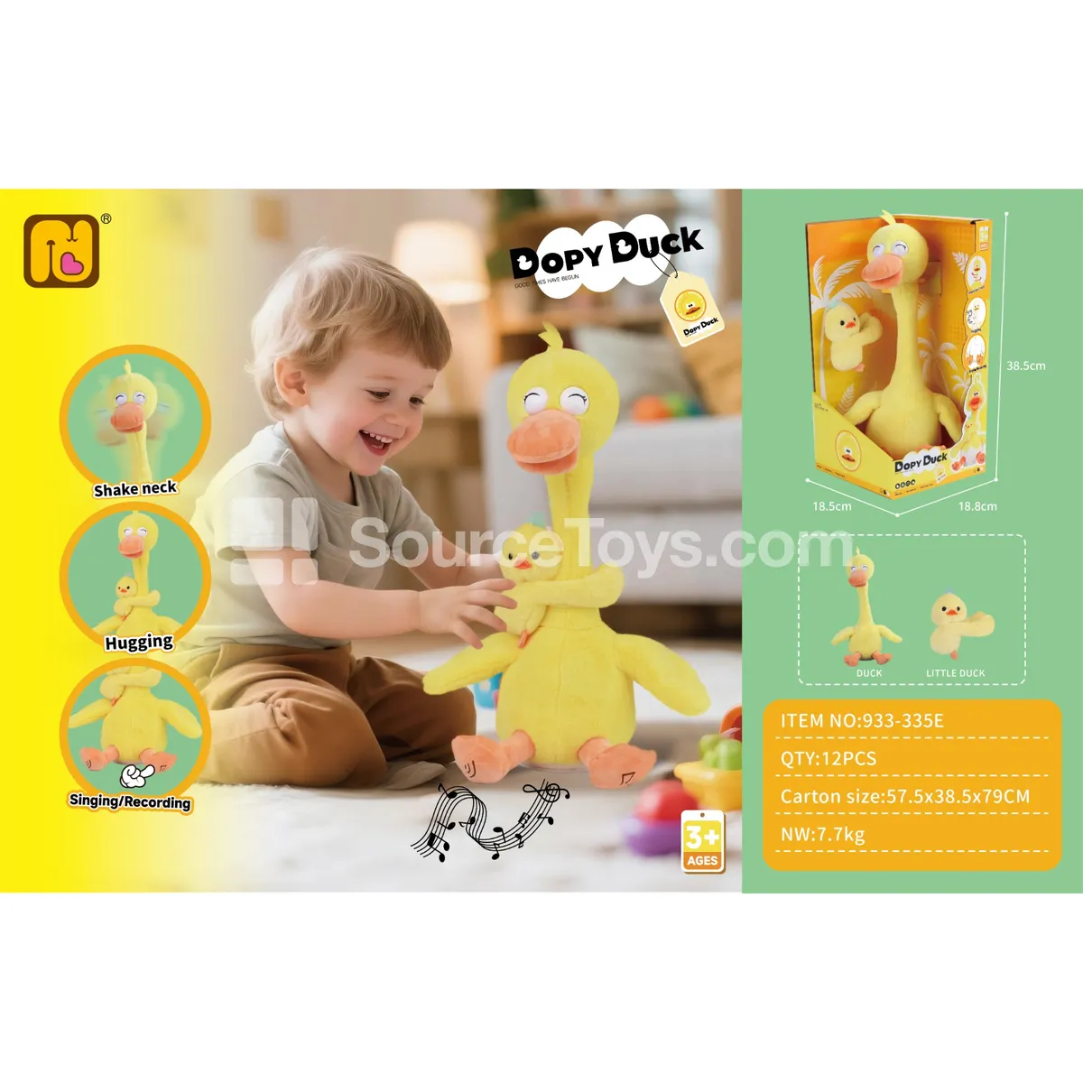 Adorable Mother and Baby Duck Yellow Vinyl Figure
