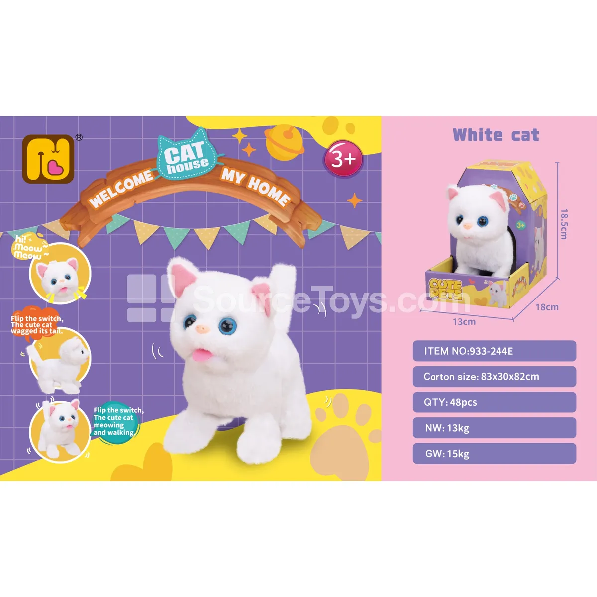 Electric Pet White Cat