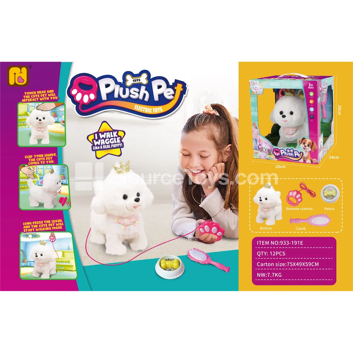 Pull-Along Princess Dog Toy Pull-Along Princess Dog Toy