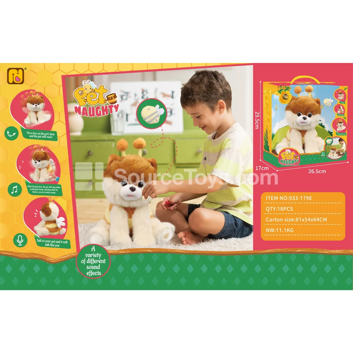 Spinning Bee Pom Dog Vinyl Figure