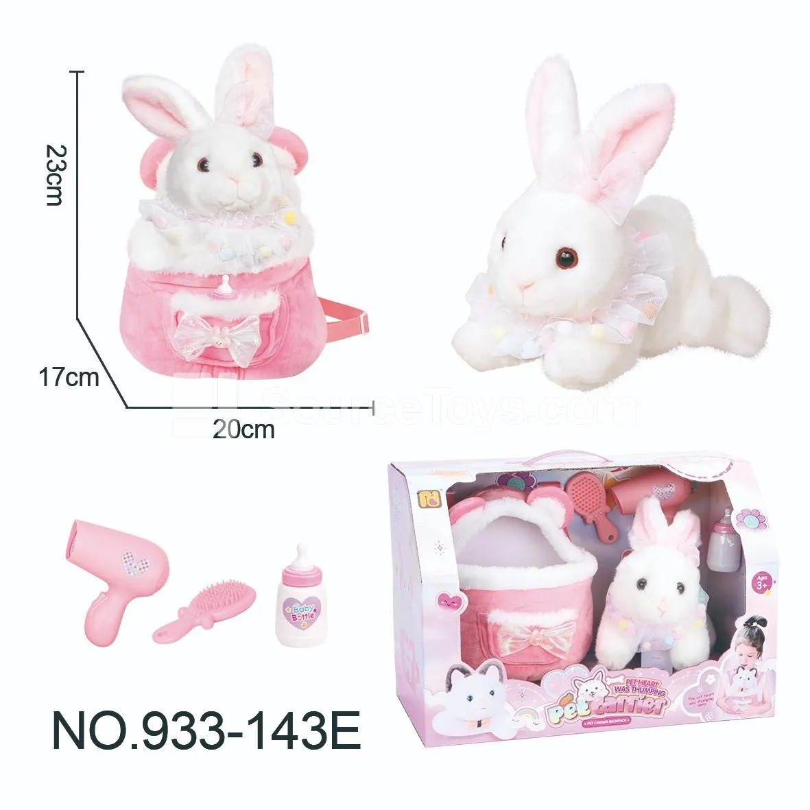Backpack Plush Rabbit in Lying Pose Backpack Plush Rabbit in Lying Pose