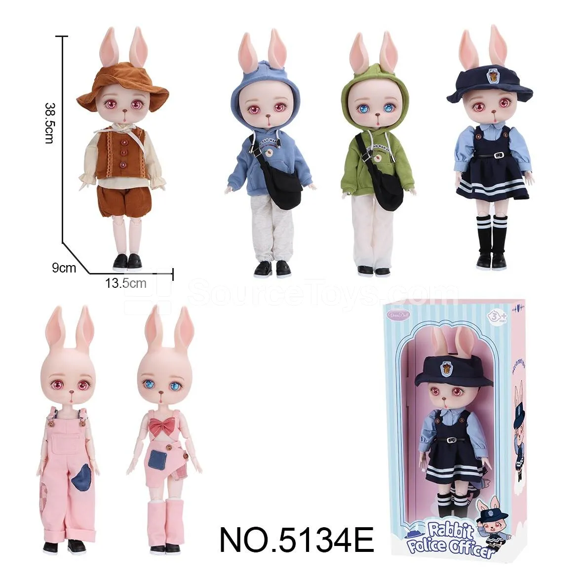 12-inch Rabbit Police Officer Action Figure 12-inch Rabbit Police Officer Action Figure