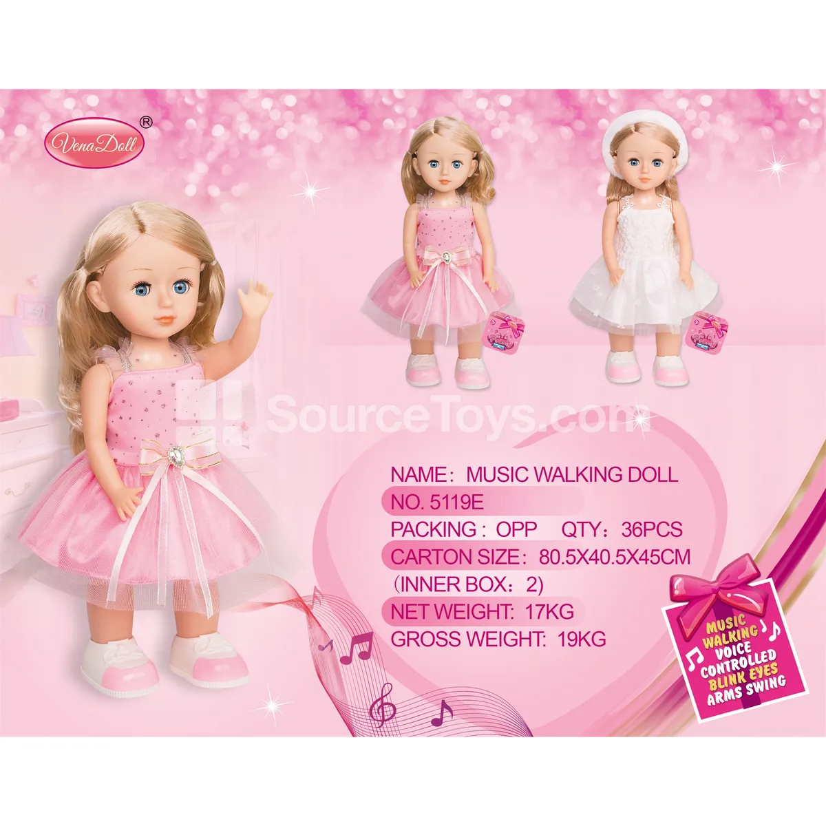 Sound-Activated Walking Music Doll