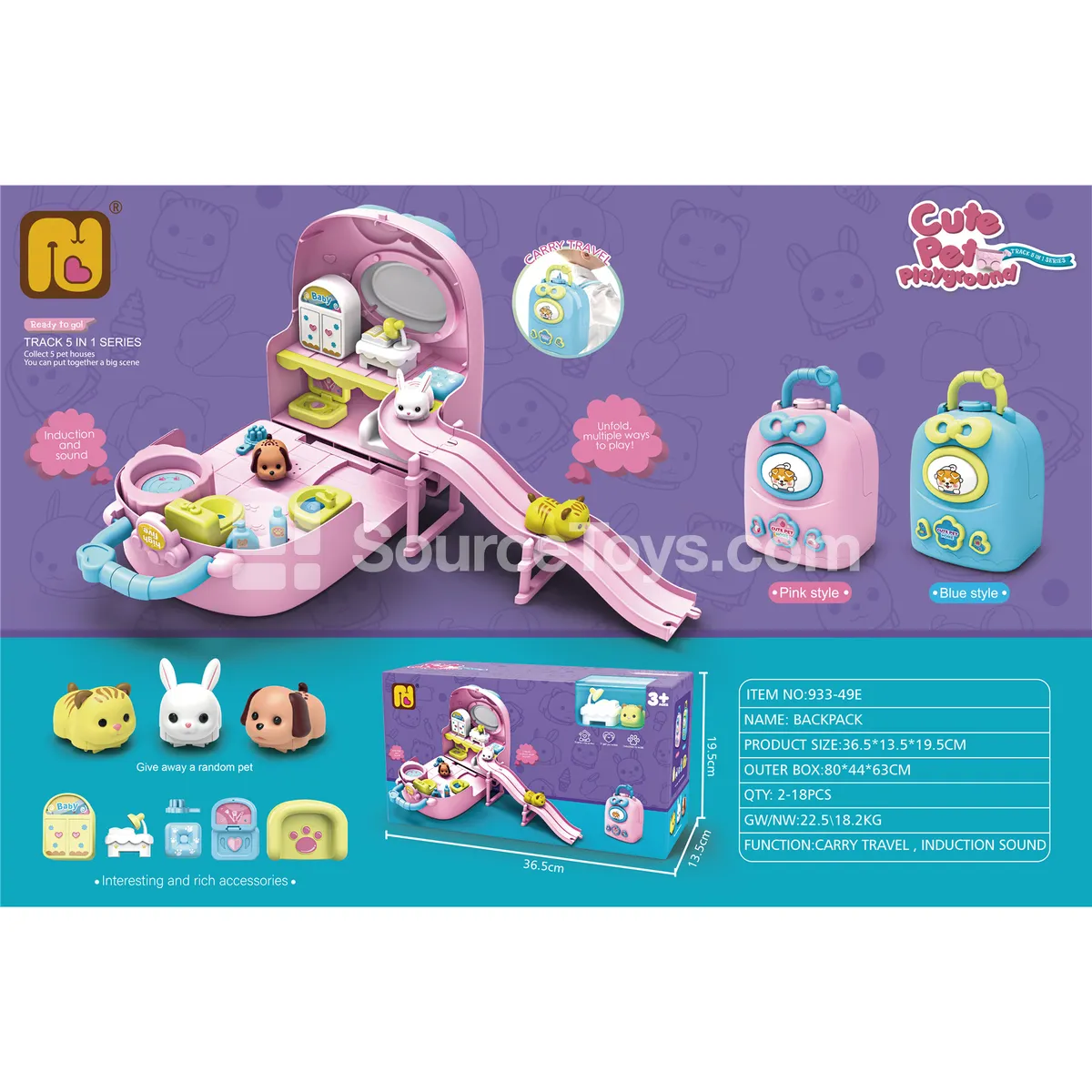 Pet Assembly Track Playset