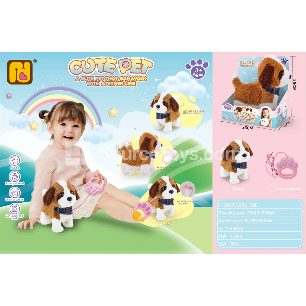 Electric Leash Corgi Dog Electric Leash Corgi Dog