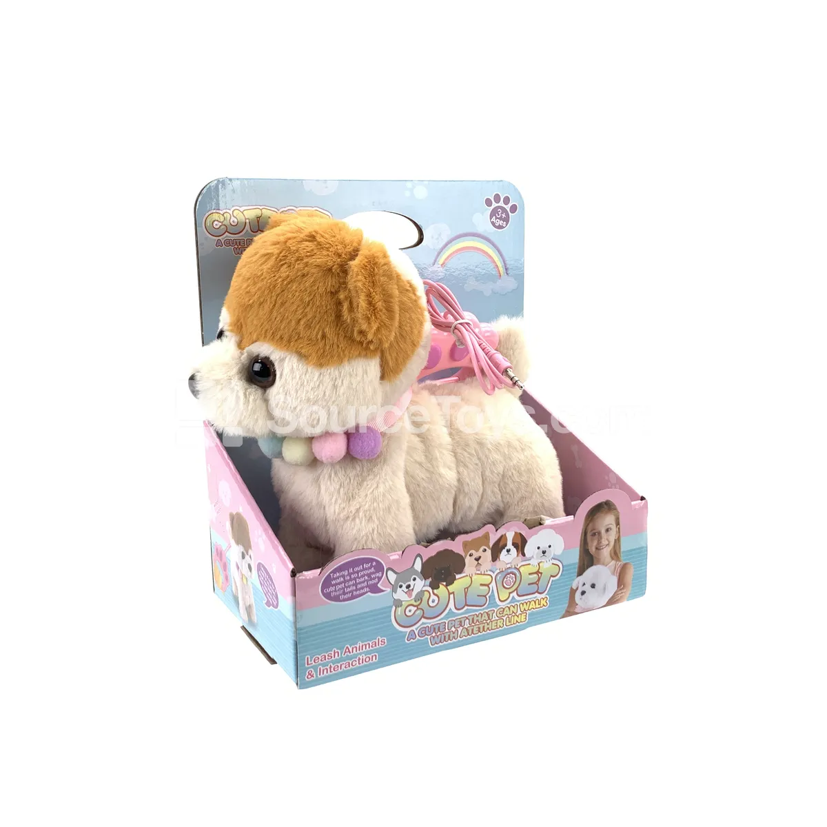 Remote Control Walking Dog Toy with Sound, Voice Control, Touch, and Washable Fur Cover