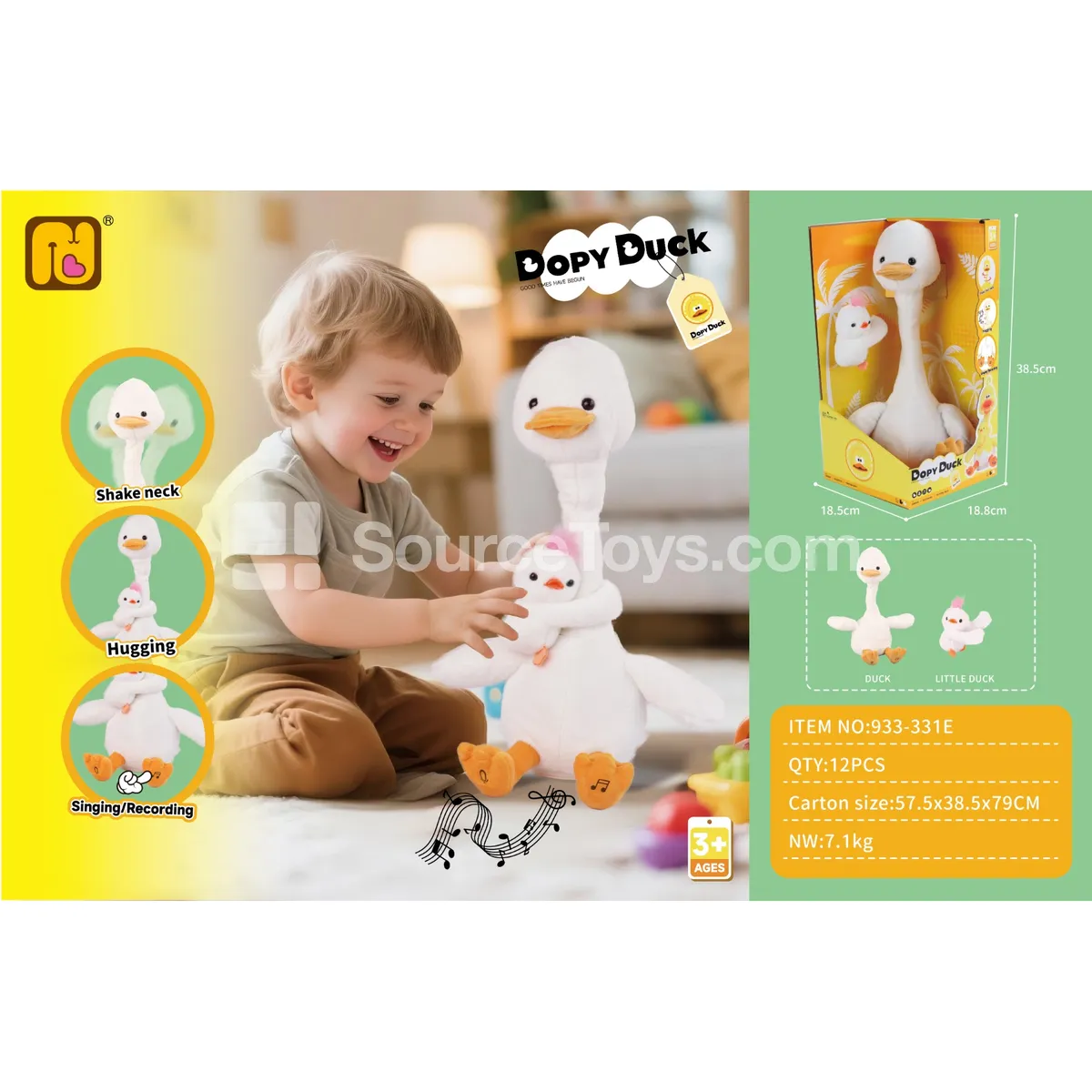 Vinyl Duck Figure Set (White)