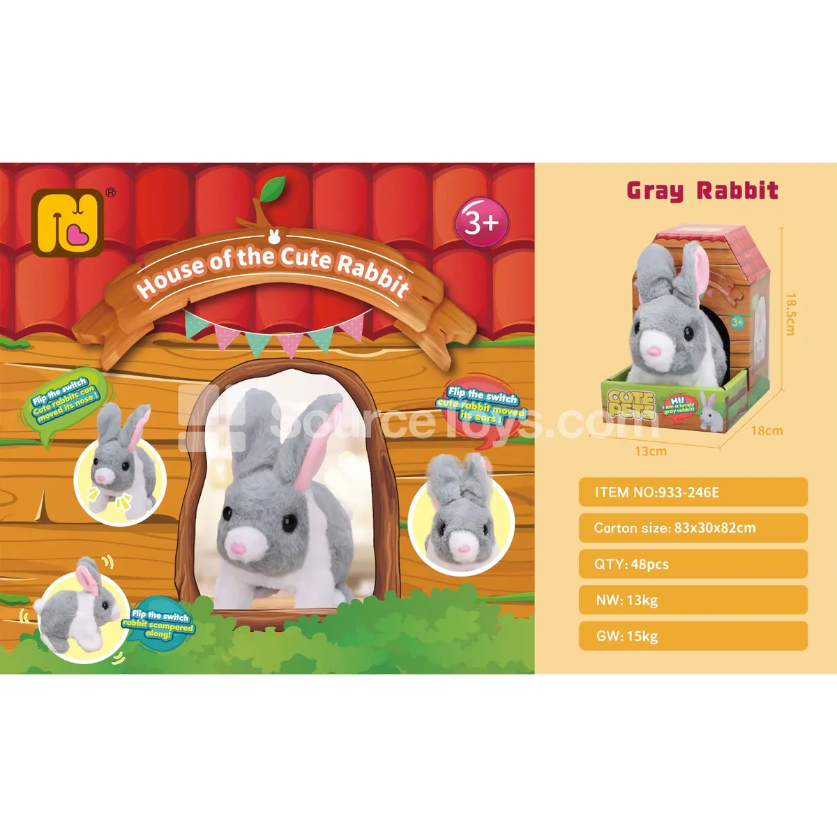Electric Pet Gray Rabbit Electric Pet Gray Rabbit