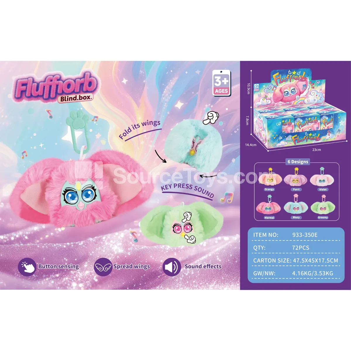 Nora Plush Surprise Sound & Light Monster Blind Box