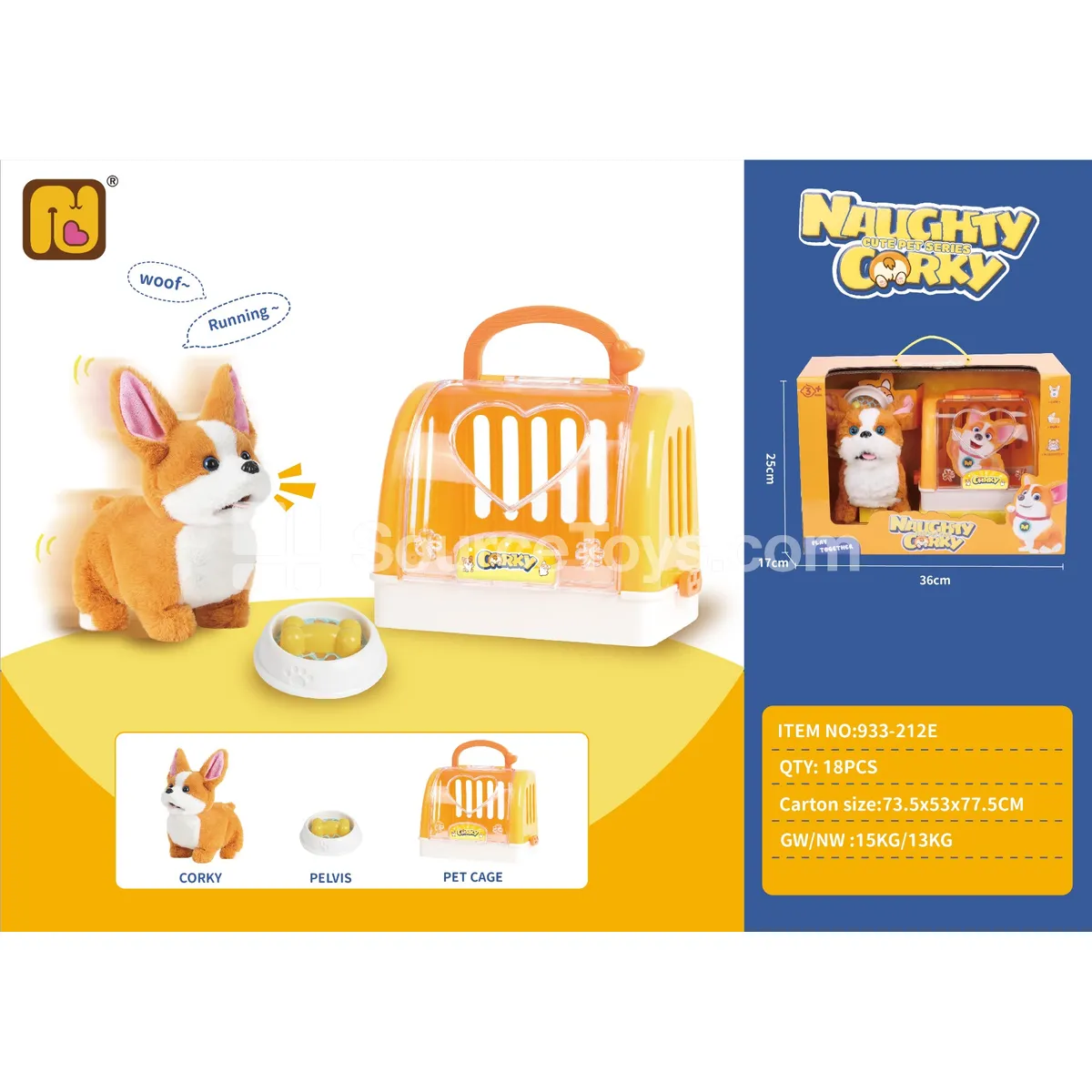 Handle Cage Flying Dog Toy