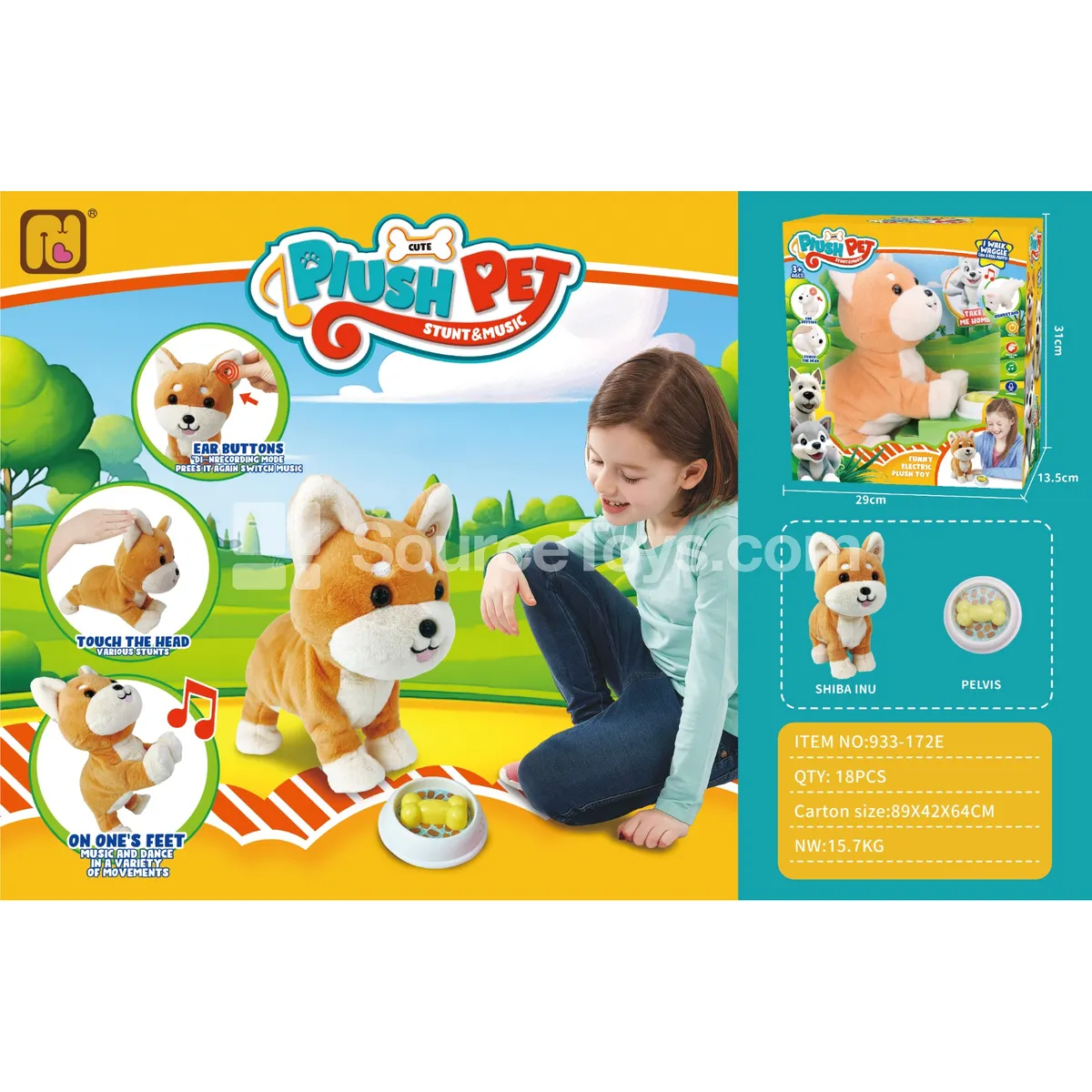 Multifunctional Trick Shiba Dog