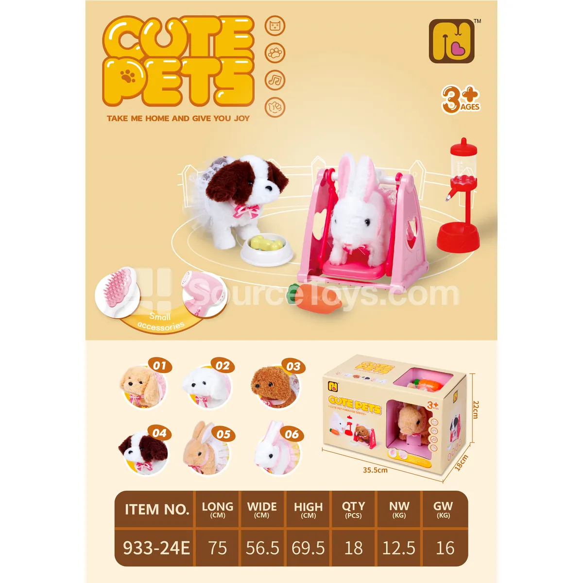 Swing Bunny Plush Set