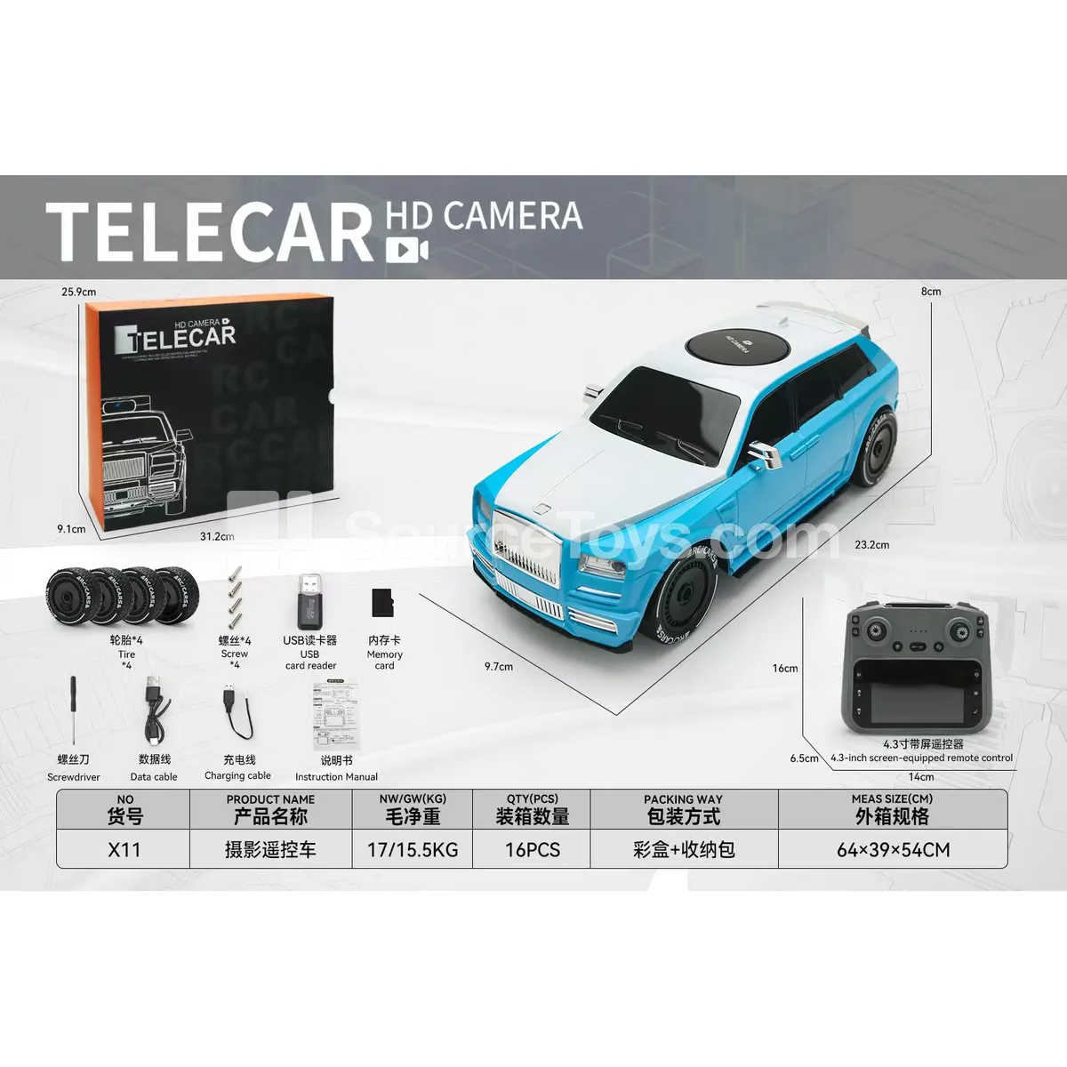 2.4G Screen-Controlled RC Car with Camera