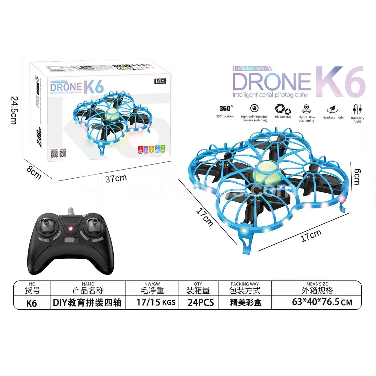 DIY Assembly Quadcopter Drone with Full Protection