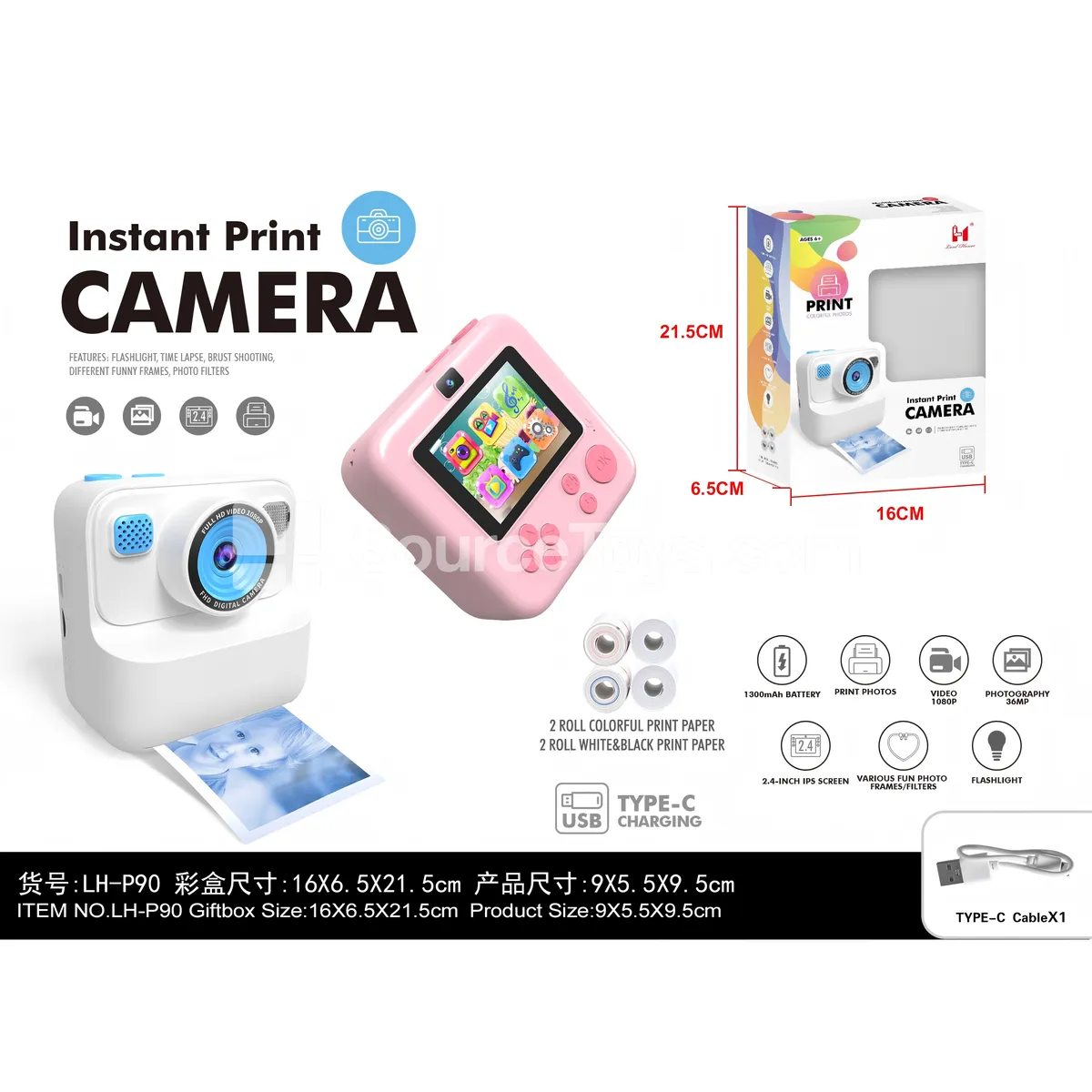 2.4G WiFi Camera with Photo, Video & Print