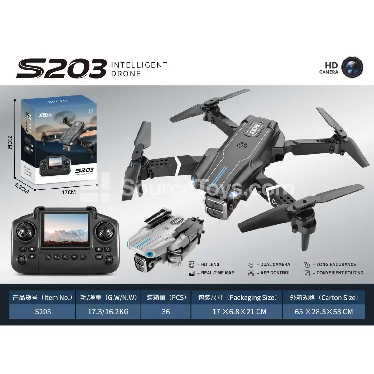 2.4G Dual Camera Drone with Altitude Hold and Optical Flow Positioning