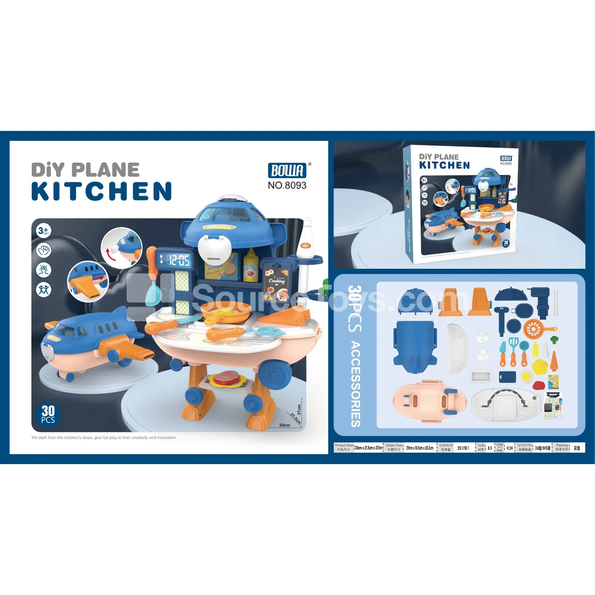 DIY Tableware Set (Airplane Shape)