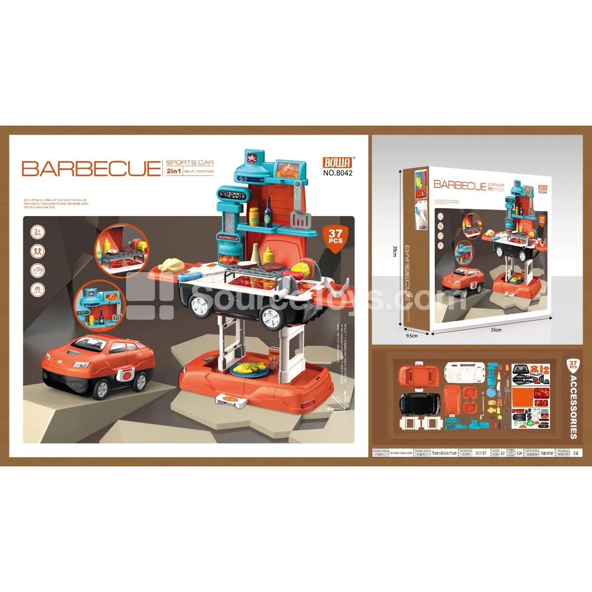 2-in-1 Race Car BBQ Shop