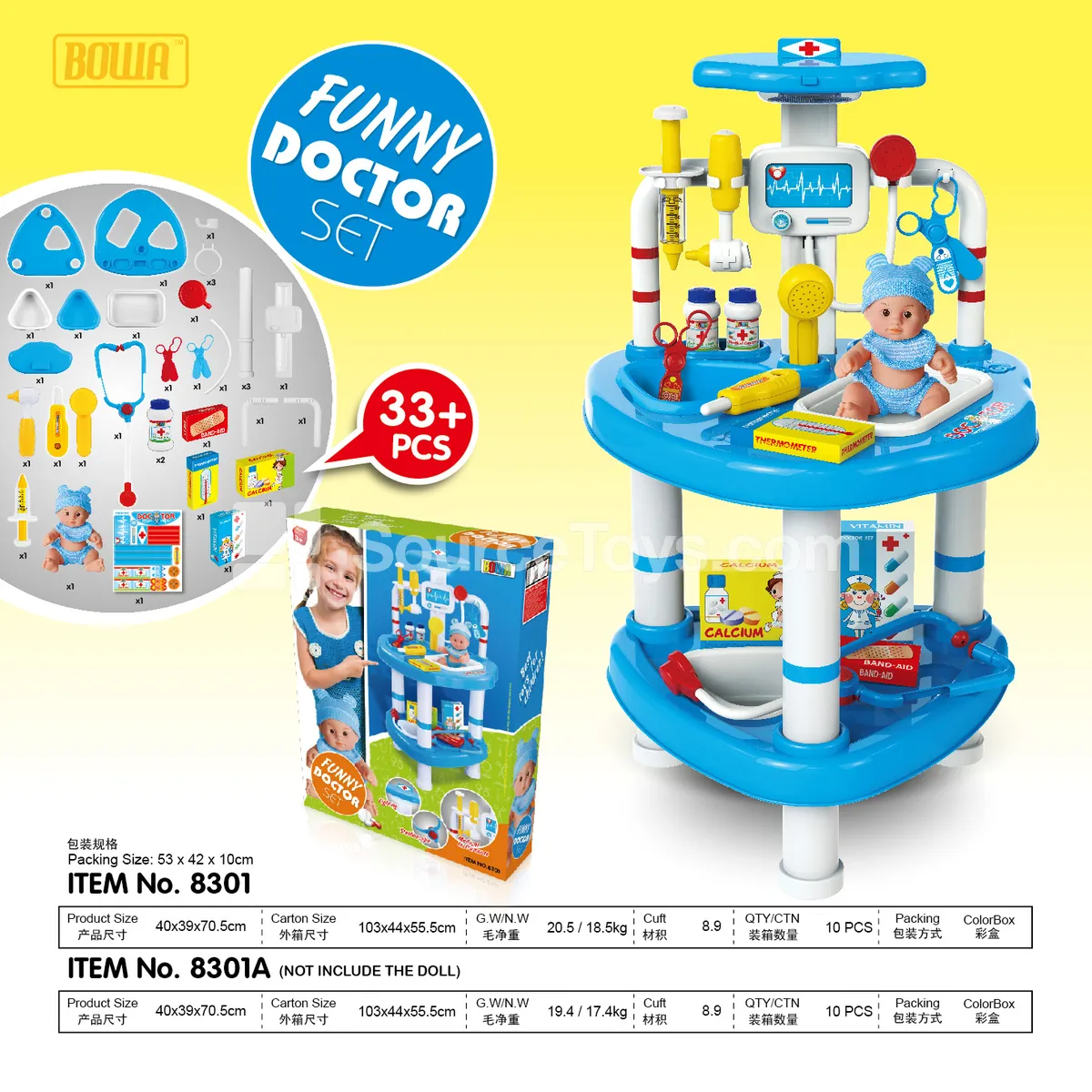 Deluxe Medical Station with Lights and Figure