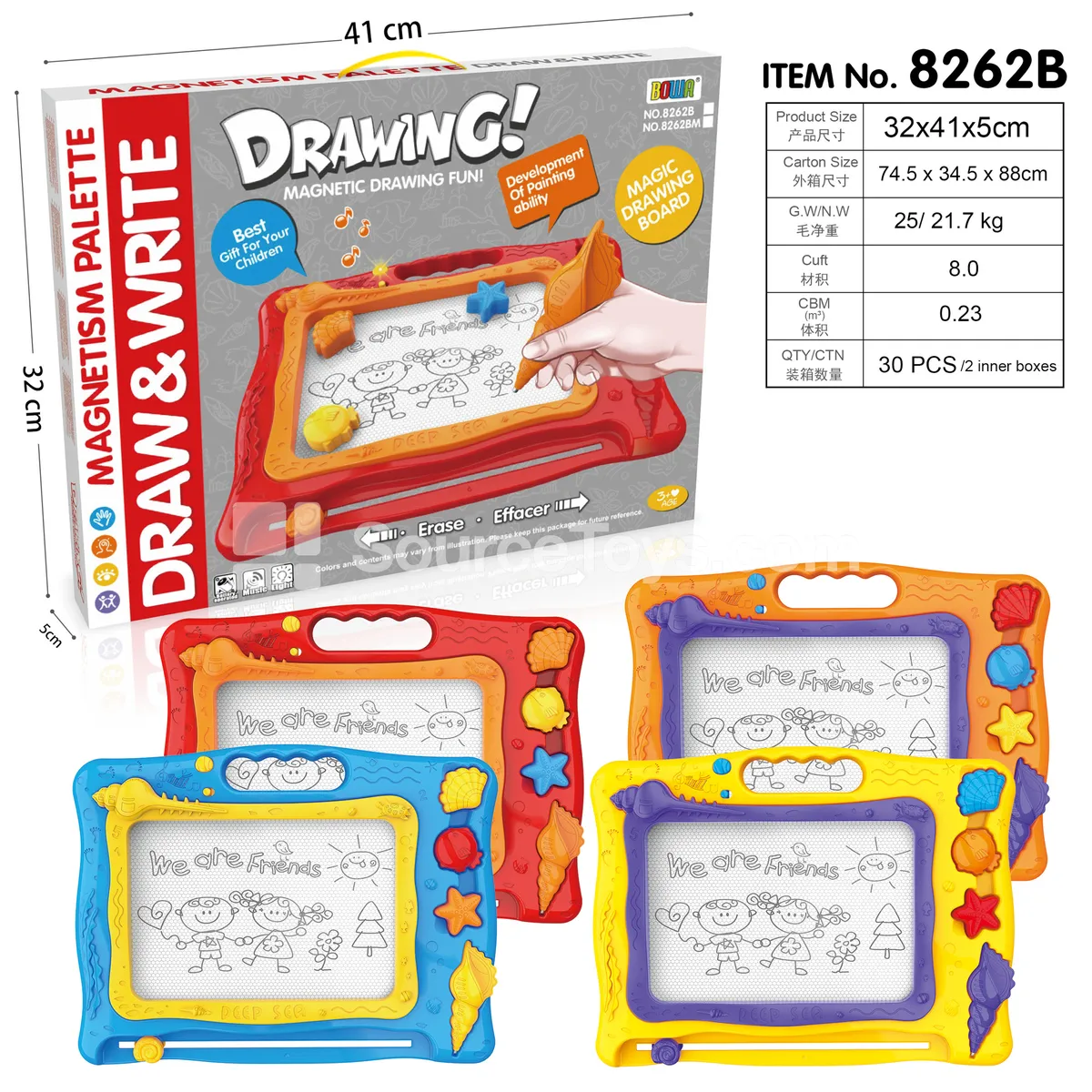 Black & White Writing Board (Yellow/Blue/Orange/Red 4 Colors) Black & White Writing Board (Yellow/Blue/Orange/Red 4 Colors)
