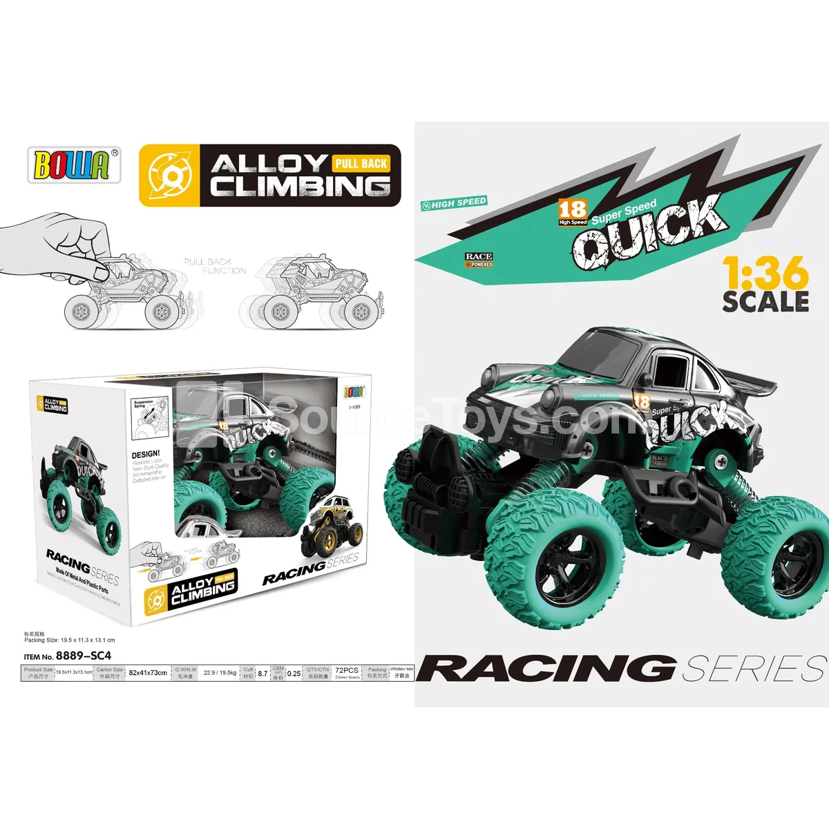 1:36 Pullback Alloy Car with Opening Doors 1:36 Pullback Alloy Car with Opening Doors