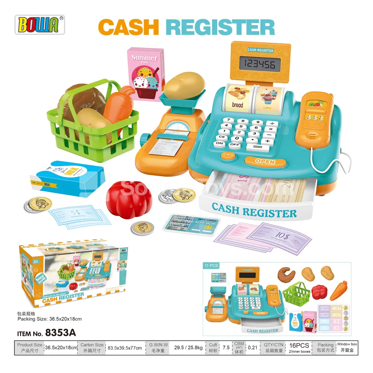 Cash Register with Calculator, Sound & Microphone Cash Register with Calculator, Sound & Microphone