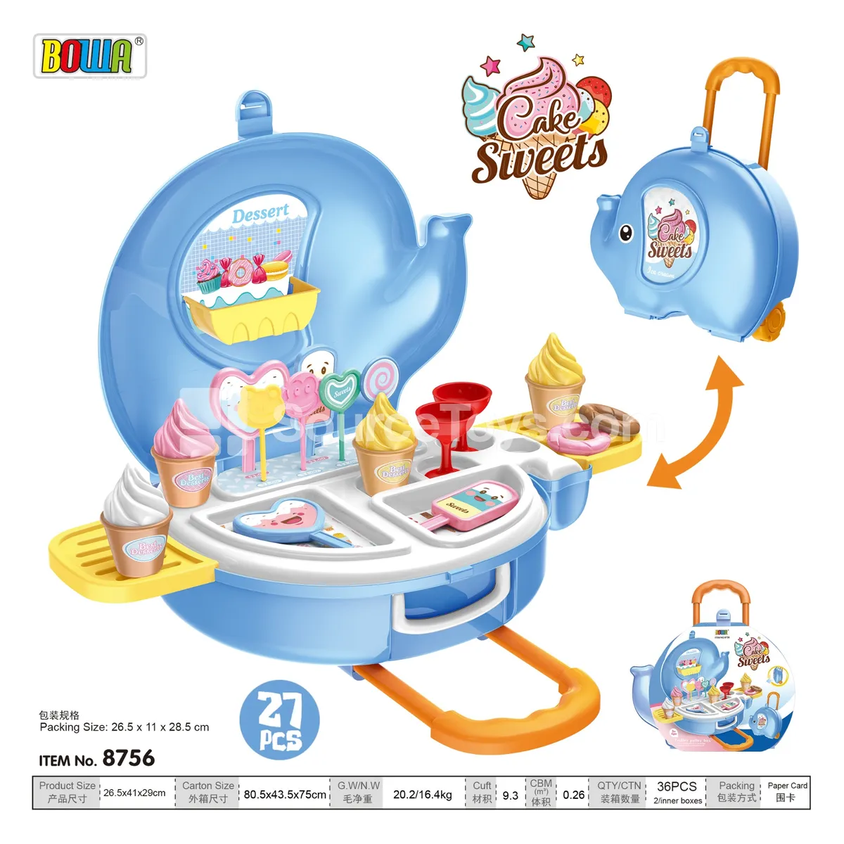 Ice Cream Elephant Ride-on Suitcase Ice Cream Elephant Ride-on Suitcase